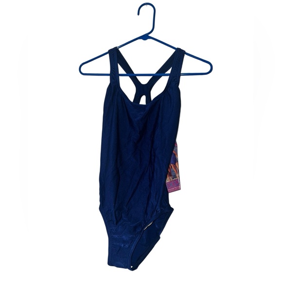 Speedo Contemporary Ultraback One-Piece  Swimsuit blue Sz 12 NWT - Picture 1 of 3